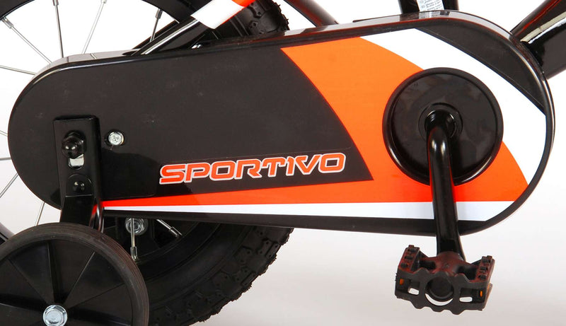 Load image into Gallery viewer, Volare Sportivo Kinderfiets Jongens 12 inch Neon Oranje Zwart 95% afgemonteerd