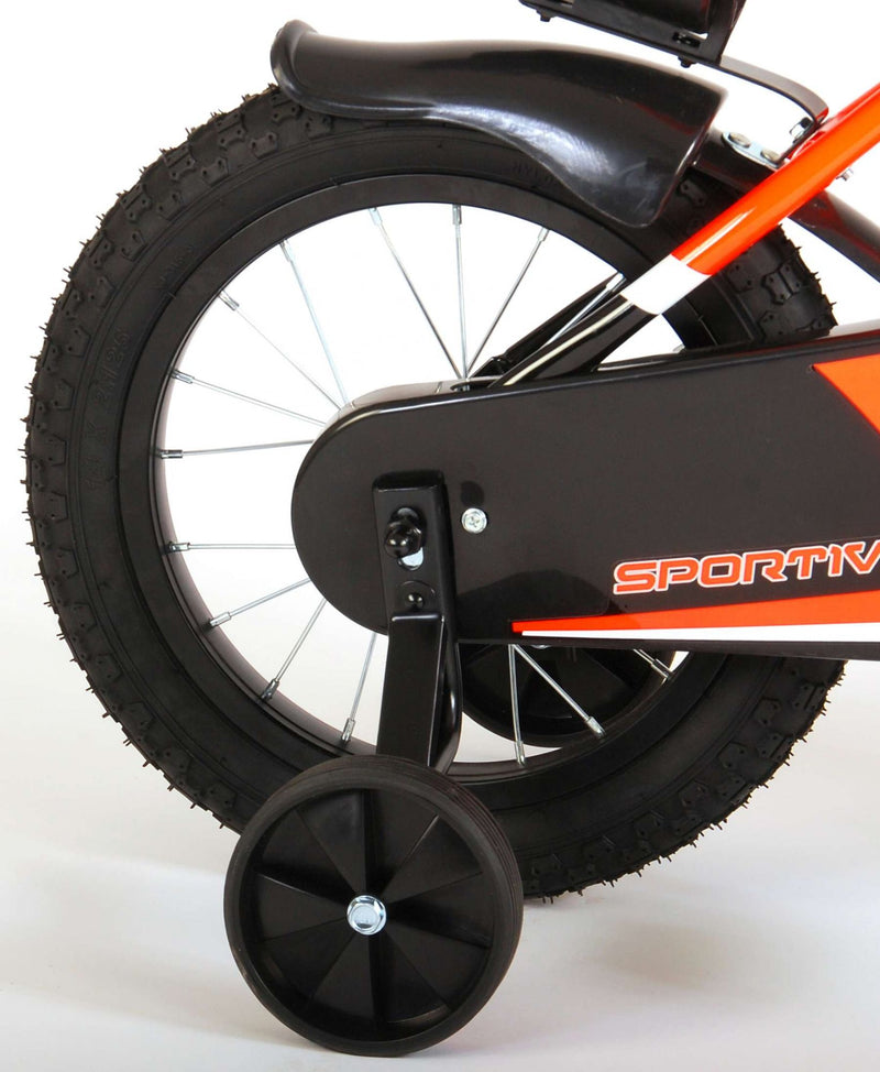 Load image into Gallery viewer, Volare Sportivo Kinderfiets Jongens 14 inch Neon Oranje Zwart 95% afgemonteerd