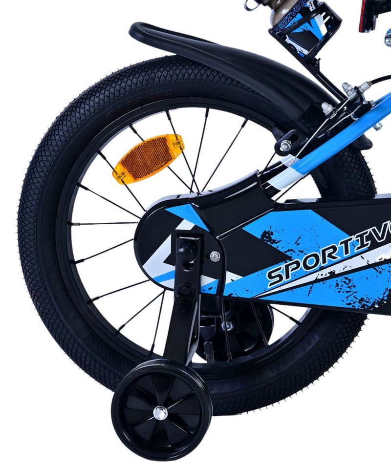 Load image into Gallery viewer, Volare sportivo kinderfiets - jongens - 16 inch - blauw zwart - twee handremmen