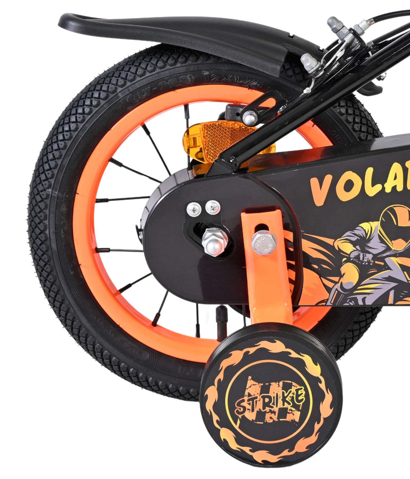 Chargez l'image dans la visionneuse de la galerie, Volare strike kinderfiets - jongens - 12 inch - zwart oranje - twee handremmen