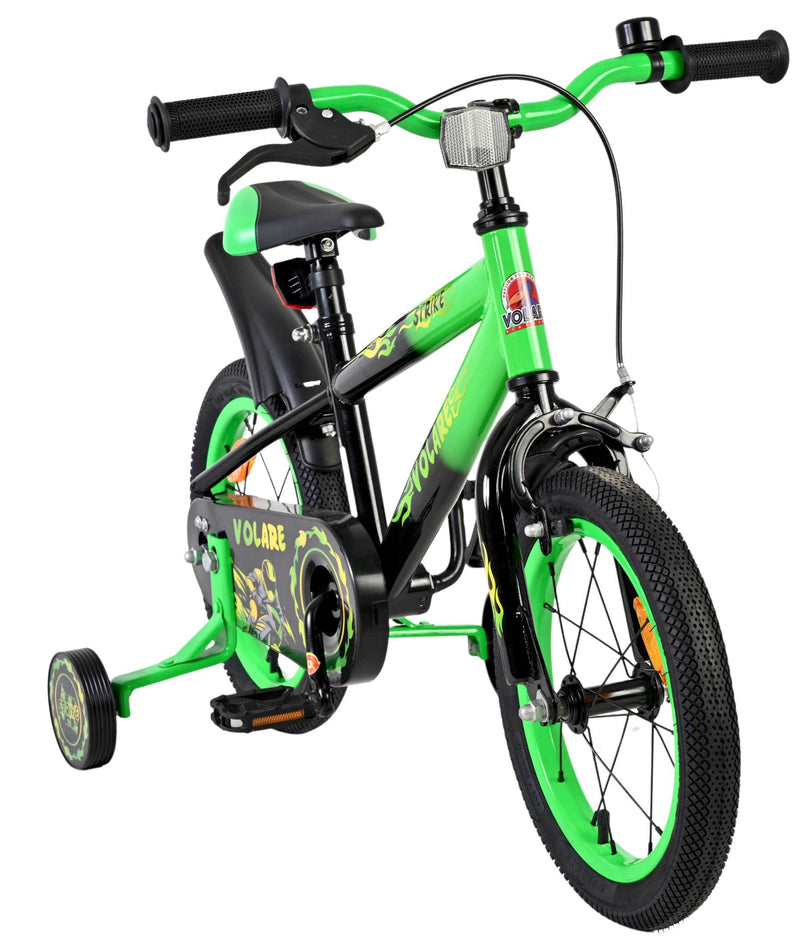 ギャラリービューアに画像をロードする, Volare strike kinderfiets - jongens - 14 inch - zwart groen