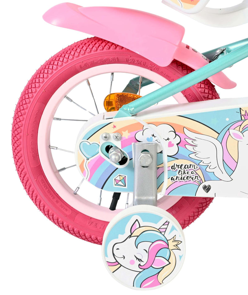 Load image into Gallery viewer, Volare unicorn kinderfiets - meisjes - 12 inch - groen