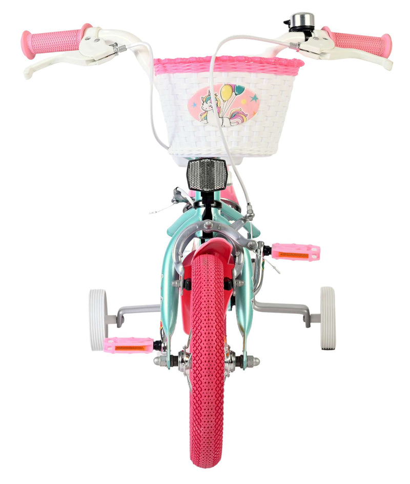 ギャラリービューアに画像をロードする, Volare unicorn kinderfiets - meisjes - 12 inch - groen - twee handremmen