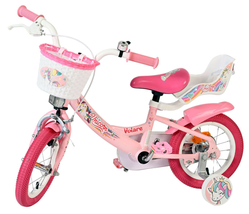 Laden Sie das Bild in Galerie -Viewer, Volare unicorn kinderfiets - meisjes - 12 inch - roze