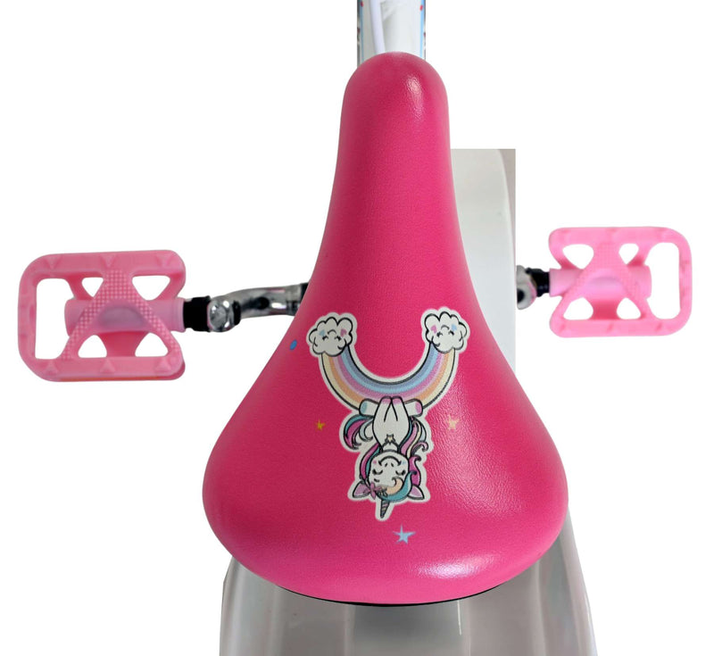 Laden Sie das Bild in Galerie -Viewer, Volare unicorn kinderfiets - meisjes - 12 inch - wit - twee handremmen