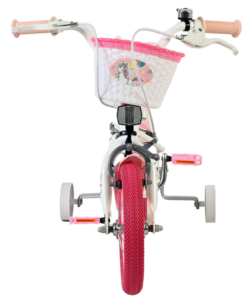 Laden Sie das Bild in Galerie -Viewer, Volare unicorn kinderfiets - meisjes - 12 inch - wit - twee handremmen