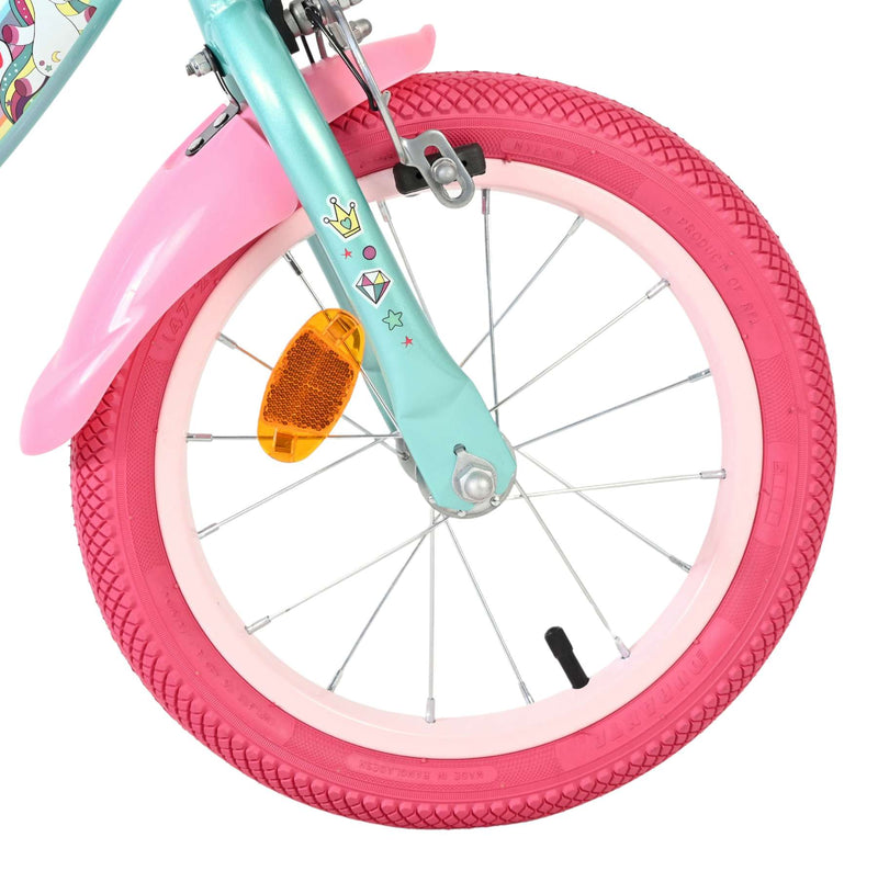 Chargez l'image dans la visionneuse de la galerie, Volare unicorn kinderfiets - meisjes - 14 inch - groen