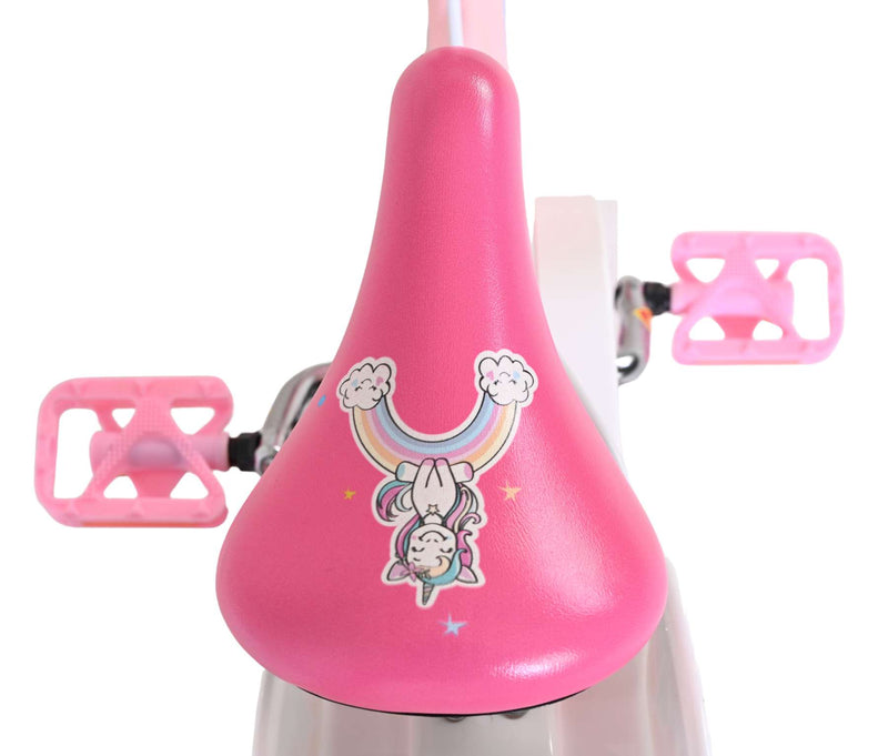 Chargez l'image dans la visionneuse de la galerie, Volare unicorn kinderfiets - meisjes - 14 inch - roze - twee handremmen