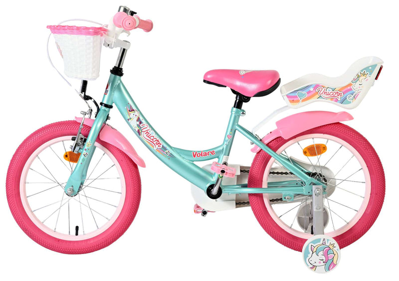 Laden Sie das Bild in Galerie -Viewer, Volare unicorn kinderfiets - meisjes - 16 inch - groen