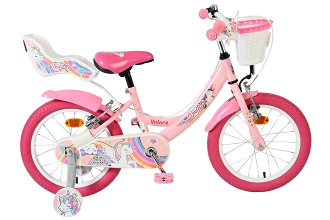 Load image into Gallery viewer, Volare unicorn kinderfiets - meisjes - 16 inch - roze - twee handremmen
