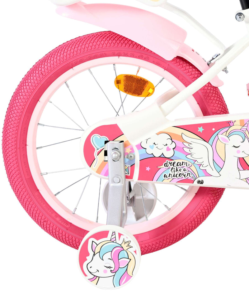 Laden Sie das Bild in Galerie -Viewer, Volare unicorn kinderfiets - meisjes - 16 inch - wit