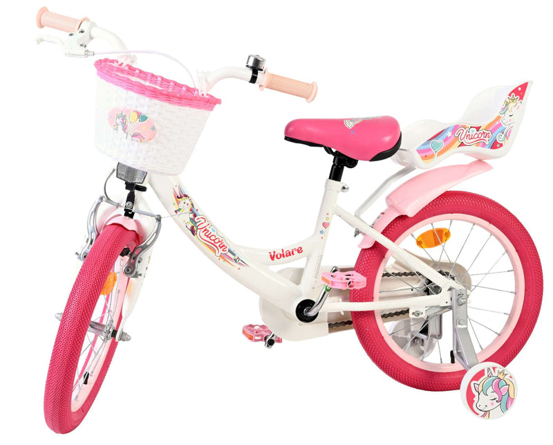 Afbeelding laden in galerijviewer, Volare unicorn kinderfiets - meisjes - 16 inch - wit
