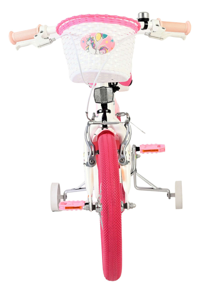 ギャラリービューアに画像をロードする, Volare unicorn kinderfiets - meisjes - 16 inch - wit - twee handremmen