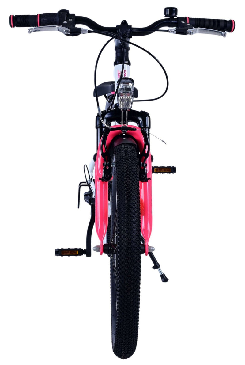 Afbeelding laden in galerijviewer, Volare xc race kinderfiets - 20 inch - wit roze - 7 speed