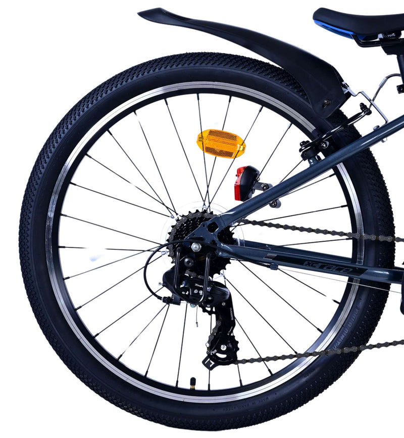 Load image into Gallery viewer, Volare xc race kinderfiets - 24 inch - 21 speed - blauw grijs
