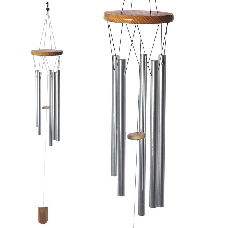 ギャラリービューアに画像をロードする, Houten windgong met metalen buizen 88cm