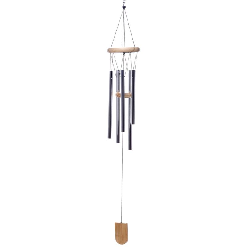 ギャラリービューアに画像をロードする, Houten windgong met metalen buizen 58cm