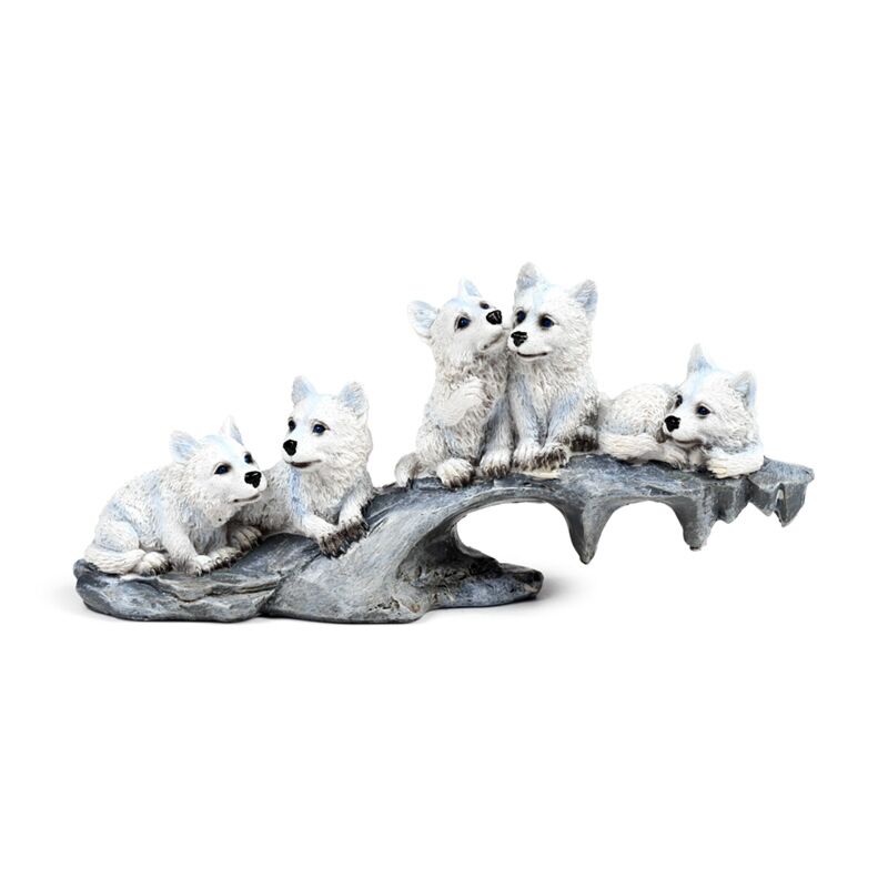 Chargez l'image dans la visionneuse de la galerie, Wolf puppies spelen op rots