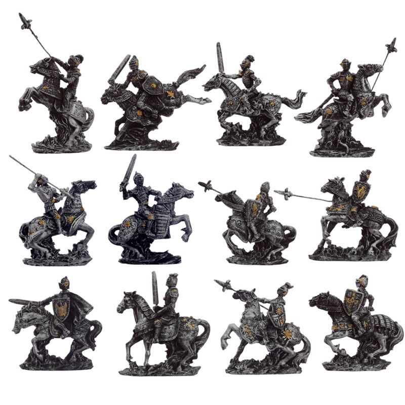 ギャラリービューアに画像をロードする, Middeleeuwse ridder miniatuur beeldjes