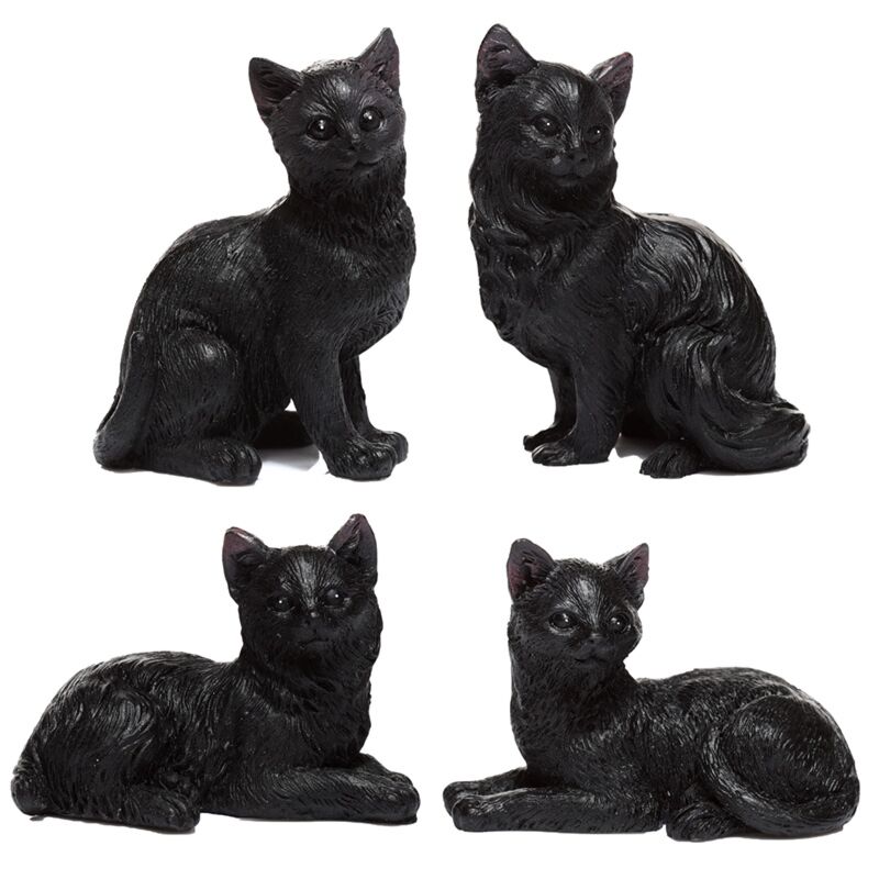 Laden Sie das Bild in Galerie -Viewer, Zwarte kat miniatuur beeldjes