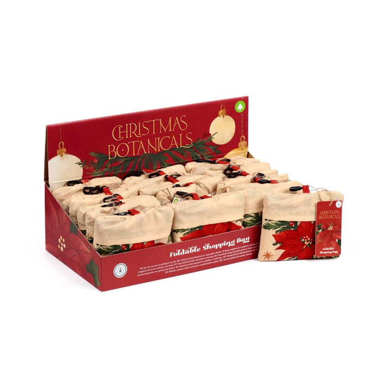 Load image into Gallery viewer, Opvouwbare tas - christmas botanicals kerstster