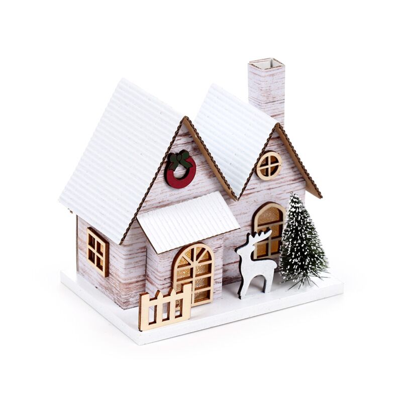 Cargue la imagen en el visor de la galería, Zilverberk dubbel front kerstmis huis led decoratie