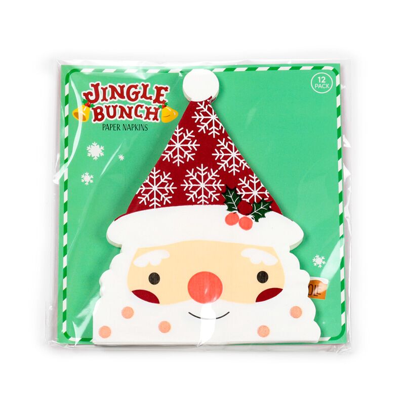 Load image into Gallery viewer, Kerstmis kerstman pak van 12 3-laags papieren feestservetten