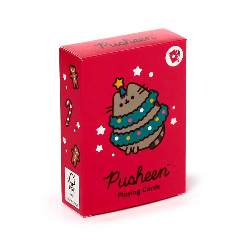 Cargue la imagen en el visor de la galería, Kerstmis pusheen de kat speelkaarten kaartspel