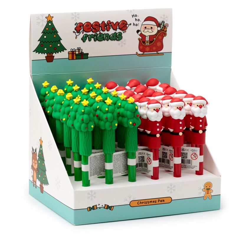 Cargue la imagen en el visor de la galería, Feestelijke kerstmis pvc pen - blauw