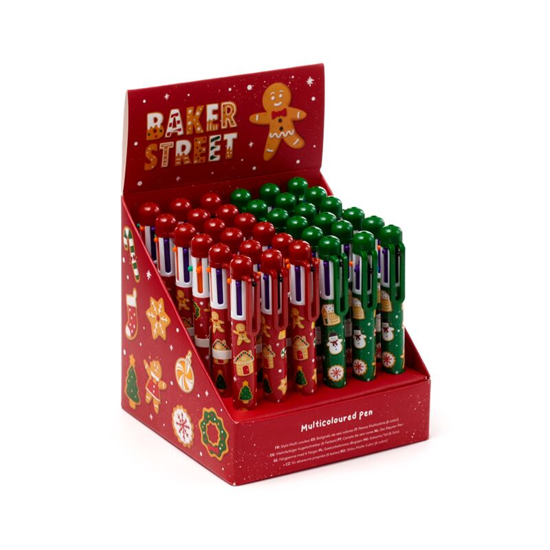 Laden Sie das Bild in Galerie -Viewer, Kerstmis baker street meerkleurige pen (6 kleuren)
