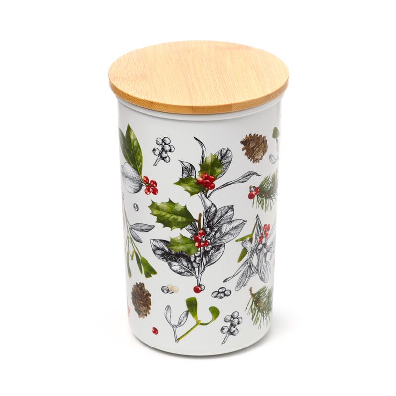 Cargue la imagen en el visor de la galería, Kerstmis winter botanicals rpet bamboe voorraadpot