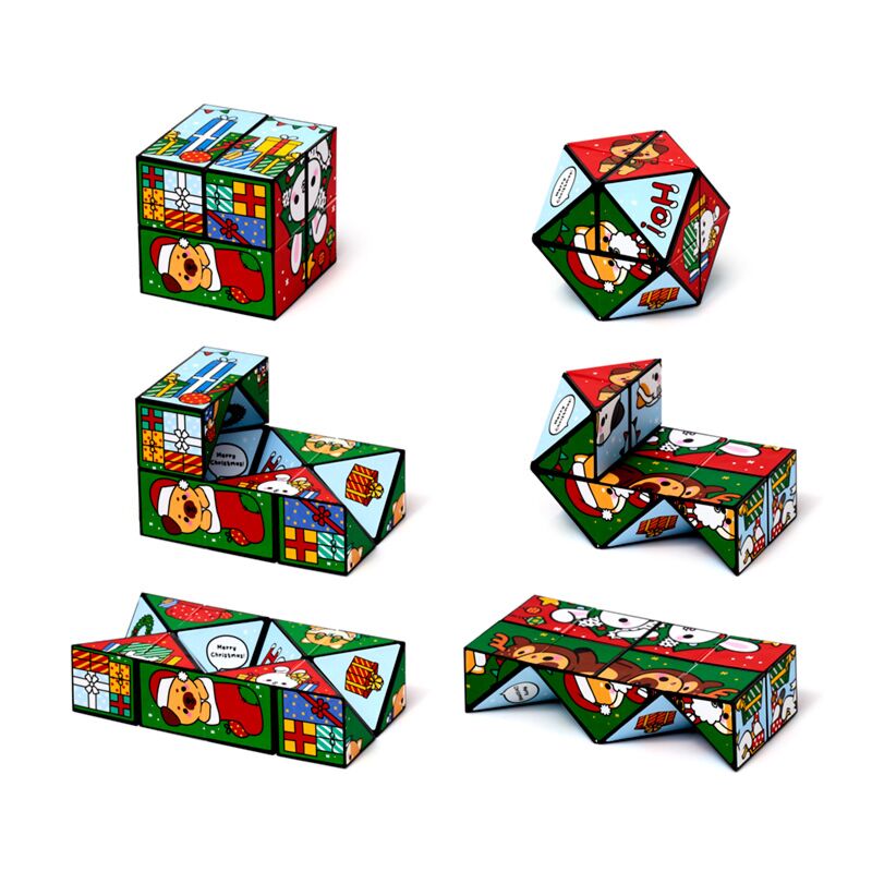 Laden Sie das Bild in Galerie -Viewer, Kerstmis adoramals puzzel kubus speelgoed