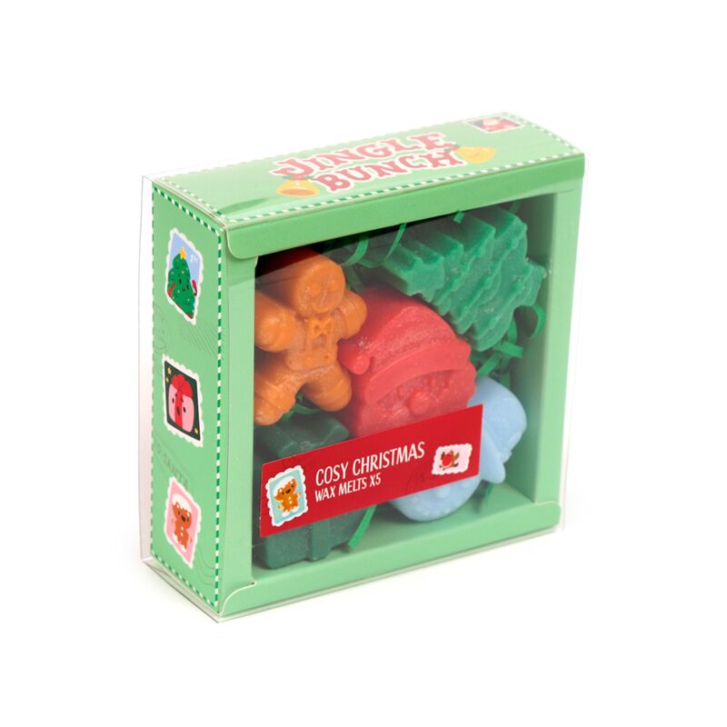 Load image into Gallery viewer, Jingle kerstmis set van 5 gevormde waxmelts