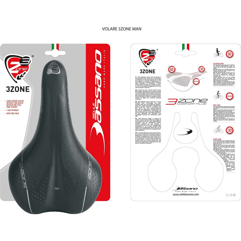 Cargue la imagen en el visor de la galería, Zadel Selle Bassano Volare M X33 heren - zwart