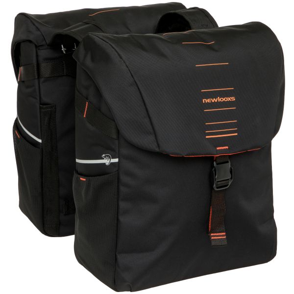Afbeelding laden in galerijviewer, Newlooxs tas new looxs vigo dubbel | zwart oranje | 40l