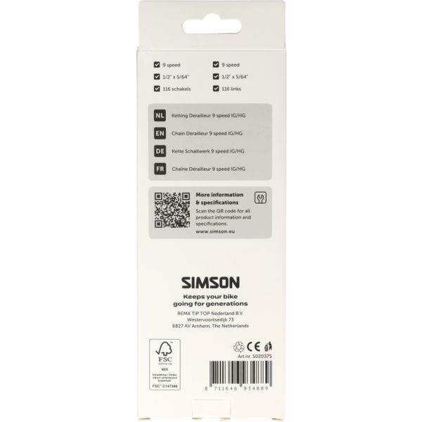 Afbeelding laden in galerijviewer, Simson ketting derailleur 9v hg