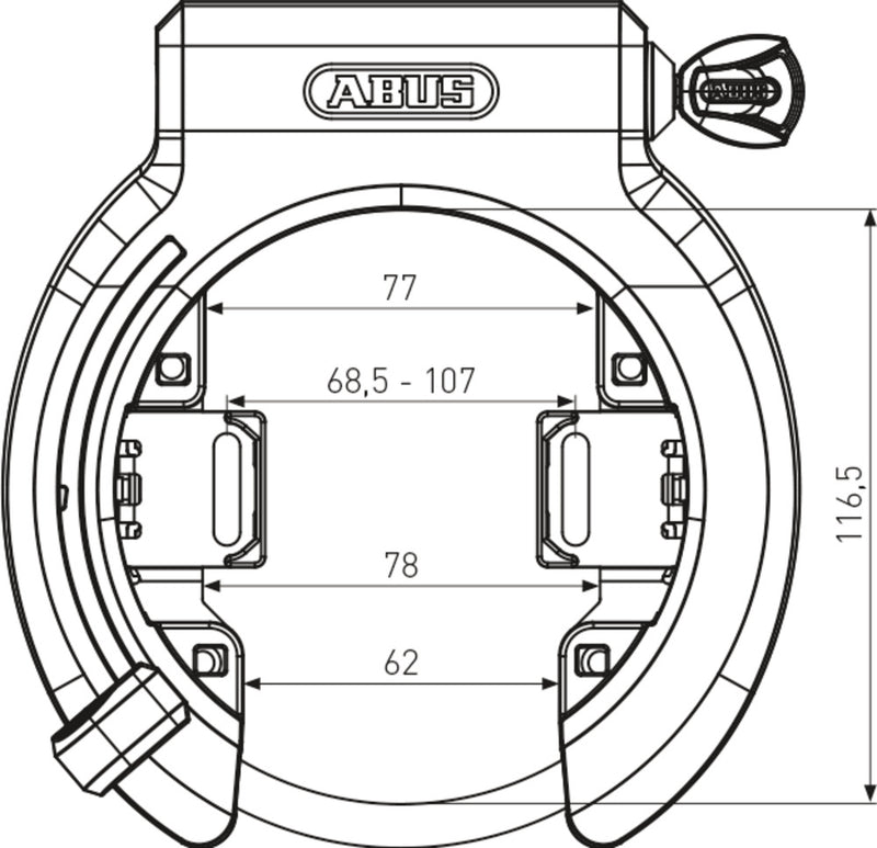 Load image into Gallery viewer, Abus Frame ringslot 6950M R XPlus. Security Level 9. Met grote wiel opening