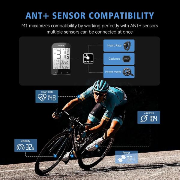 Laden Sie das Bild in Galerie -Viewer, Cycplus fietscomputer m1 gps