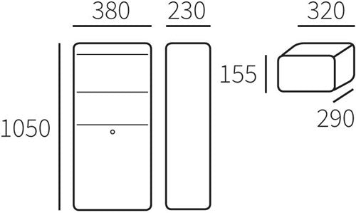 Cargue la imagen en el visor de la galería, Allux pakketzuil 600 antraciet - 40060065