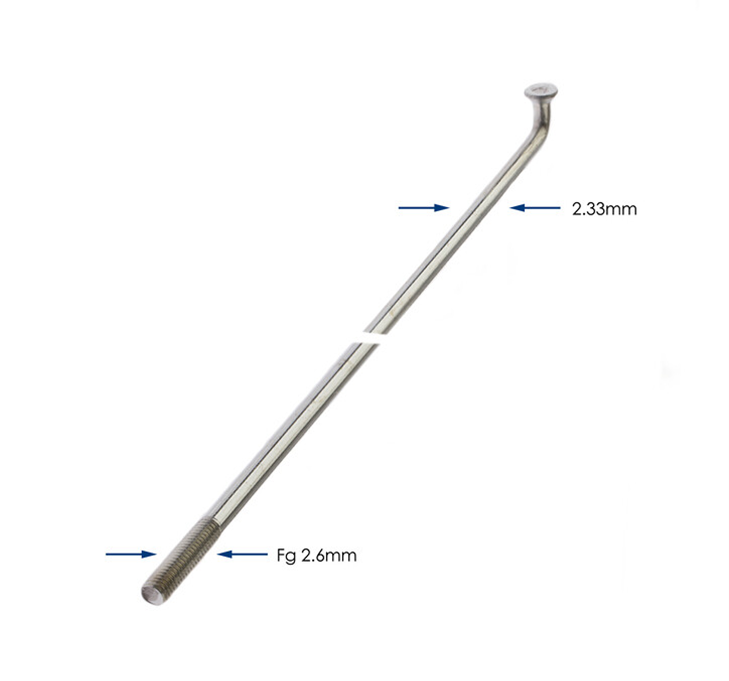 Afbeelding laden in galerijviewer, Alpina Spaken 13G (2,34mm) 288mm RVS (P36)