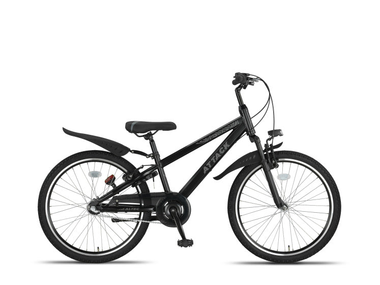 Chargez l'image dans la visionneuse de la galerie, Altec attack mtb 24 inch jongens 3v v-brakes zwart