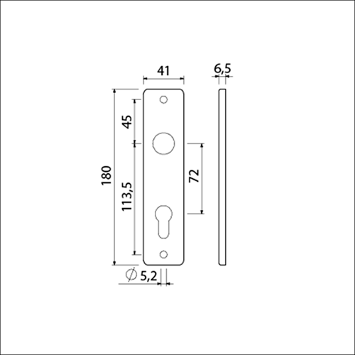 Chargez l'image dans la visionneuse de la galerie, Ami kortschild 180 41 rh profielcilinder 72 zwart 9005 str - 739116