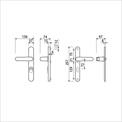 ギャラリービューアに画像をロードする, Ami veiligheidsbeslag 378 rotaveer 257 37 2 kt 72 f1 a z 378 rotaveer 257 32 2 profielcilinder 72 deurdikte 53 57 mm - 844416