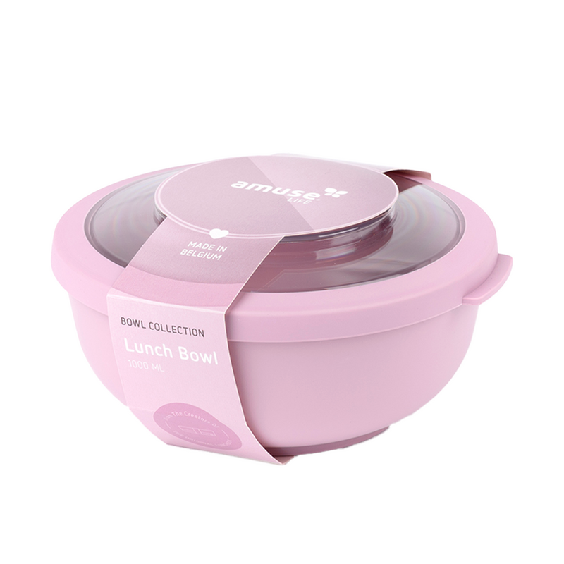 Load image into Gallery viewer, Amuse life lunch bowl met deksel roze 1000ml