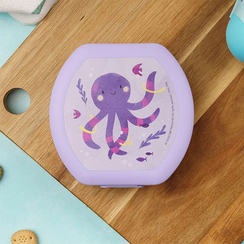 ギャラリービューアに画像をロードする, Amuse lunchbox medium paars octopus