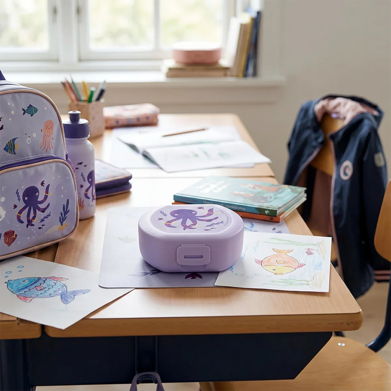 ギャラリービューアに画像をロードする, Amuse lunchbox medium paars octopus