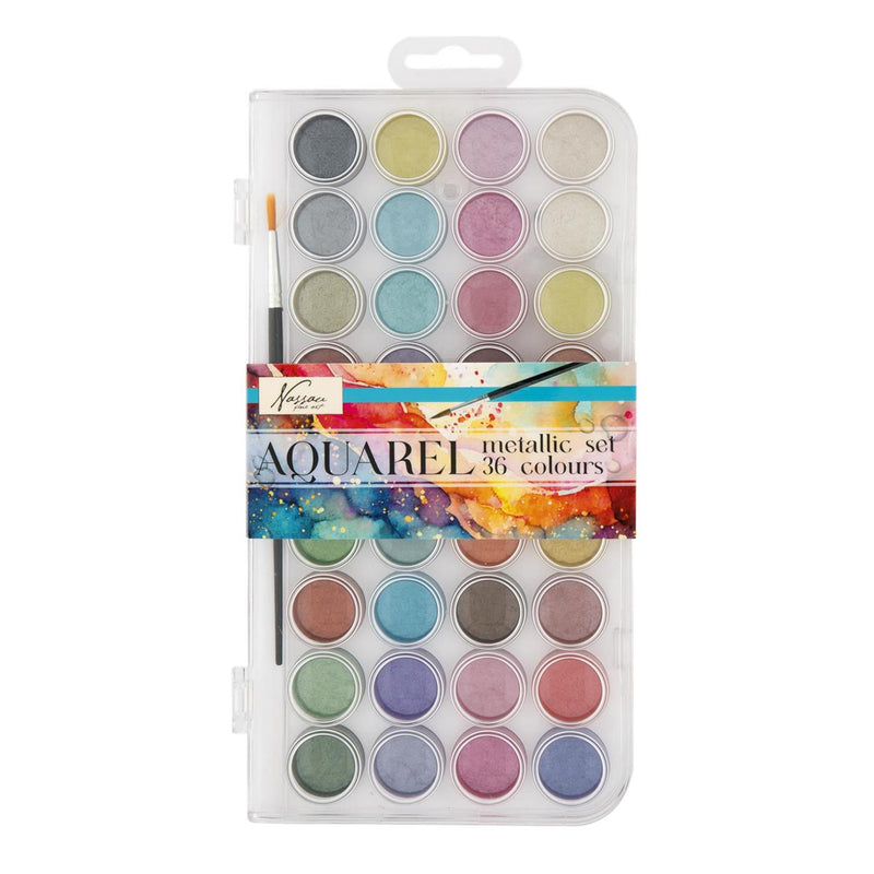 Laden Sie das Bild in Galerie -Viewer, Moxy nassau aquarel verfset metallic