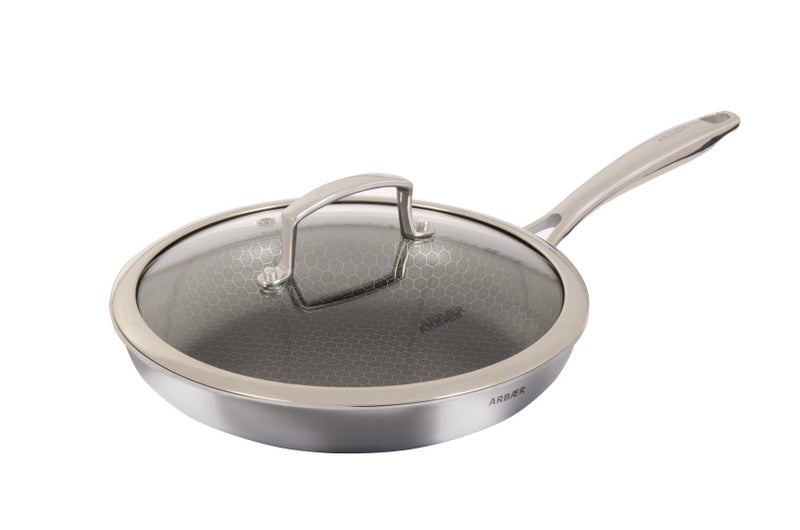 Load image into Gallery viewer, Arbaer koekenpan inductie ø 28 cm met honingraat anti-aanbaklaag met deksel