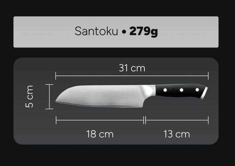 Load image into Gallery viewer, Arbaer koksmes 18 cm japans santoku lemmet damascus staal g10 handvat