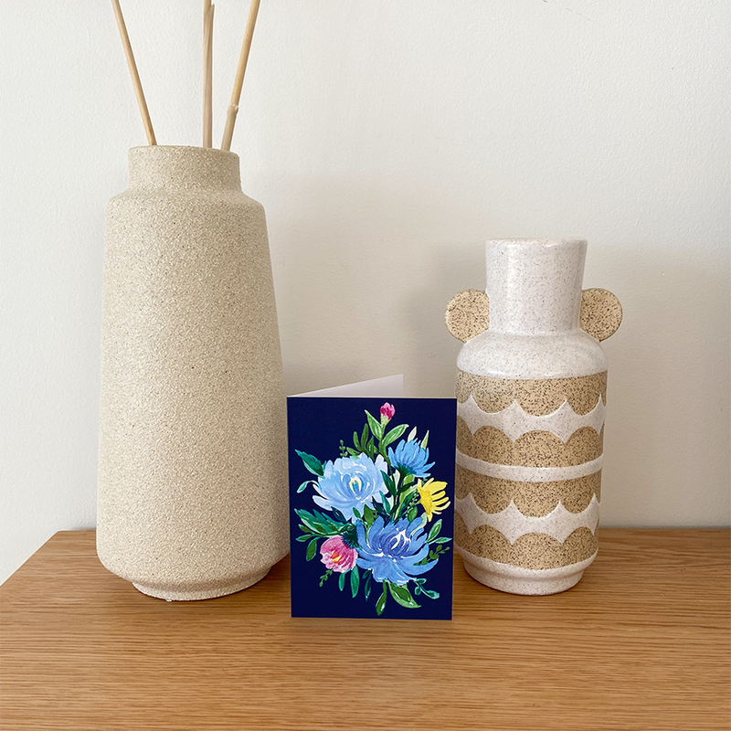 Laden Sie das Bild in Galerie -Viewer, Art by andu wenskaart blue bundle